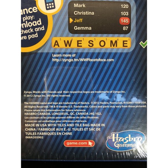 Zynga Words with Friends Classic Board Game by Hasbro - NEW! - Picture 9 of 15